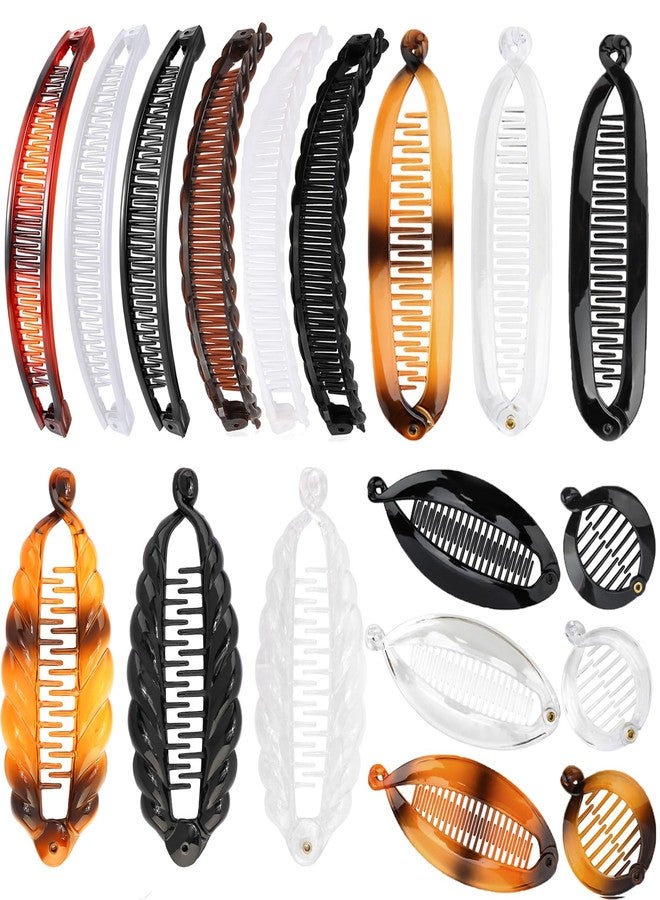 Hapdoo 18pcs Banana Clip Hair Clips, Hapdoo Banana Clips for Women Girls Volumizing Ponytail Hair Claw Clip Styling Accessories, 6 Styles - Image 1